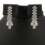 American Diamond Jewellery Set - Silver - test-store-for-chase-value