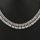 American Diamond Jewellery Set - Silver - test-store-for-chase-value