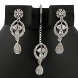 American Diamond Jewellery Set - Silver - test-store-for-chase-value