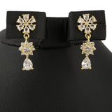 American Diamond Jewellery Set - White & Golden - test-store-for-chase-value