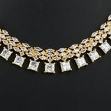 American Diamond Jewellery Set - Golden & Silver - test-store-for-chase-value