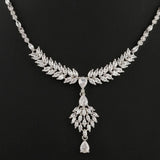 American Diamond Jewellery Set - Silver - test-store-for-chase-value