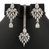 American Diamond Jewellery Set - Silver - test-store-for-chase-value