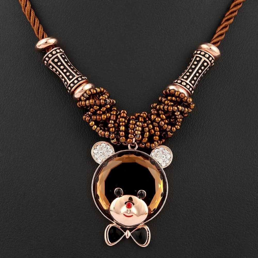 Women's Fancy Chain Locket - Brown - test-store-for-chase-value