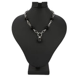 Women's Fancy Chain Locket - Black - test-store-for-chase-value