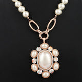 Women's Fancy Chain Locket - Gold & White - test-store-for-chase-value
