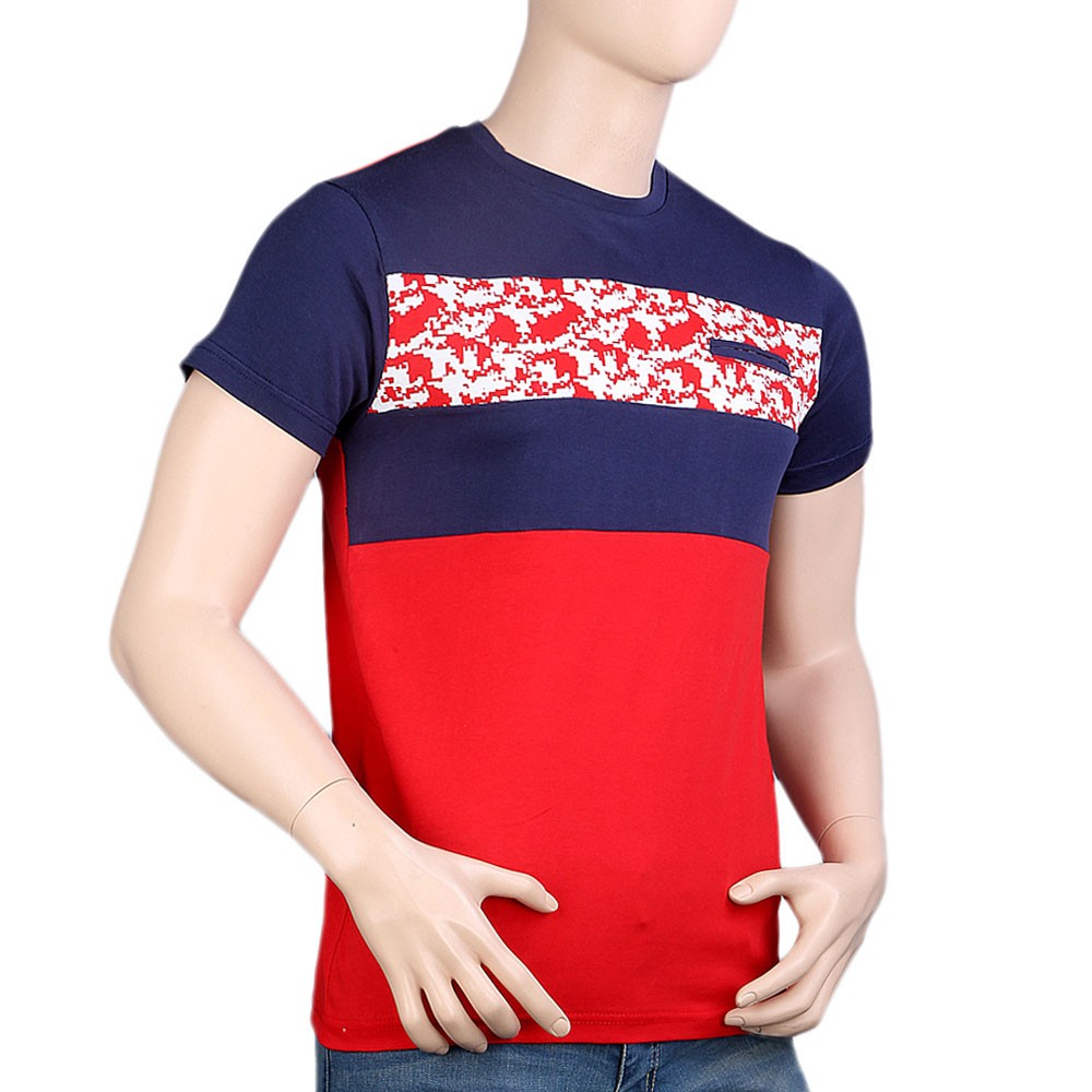 Round Neck T-Shirt For Men - Red - Red - test-store-for-chase-value