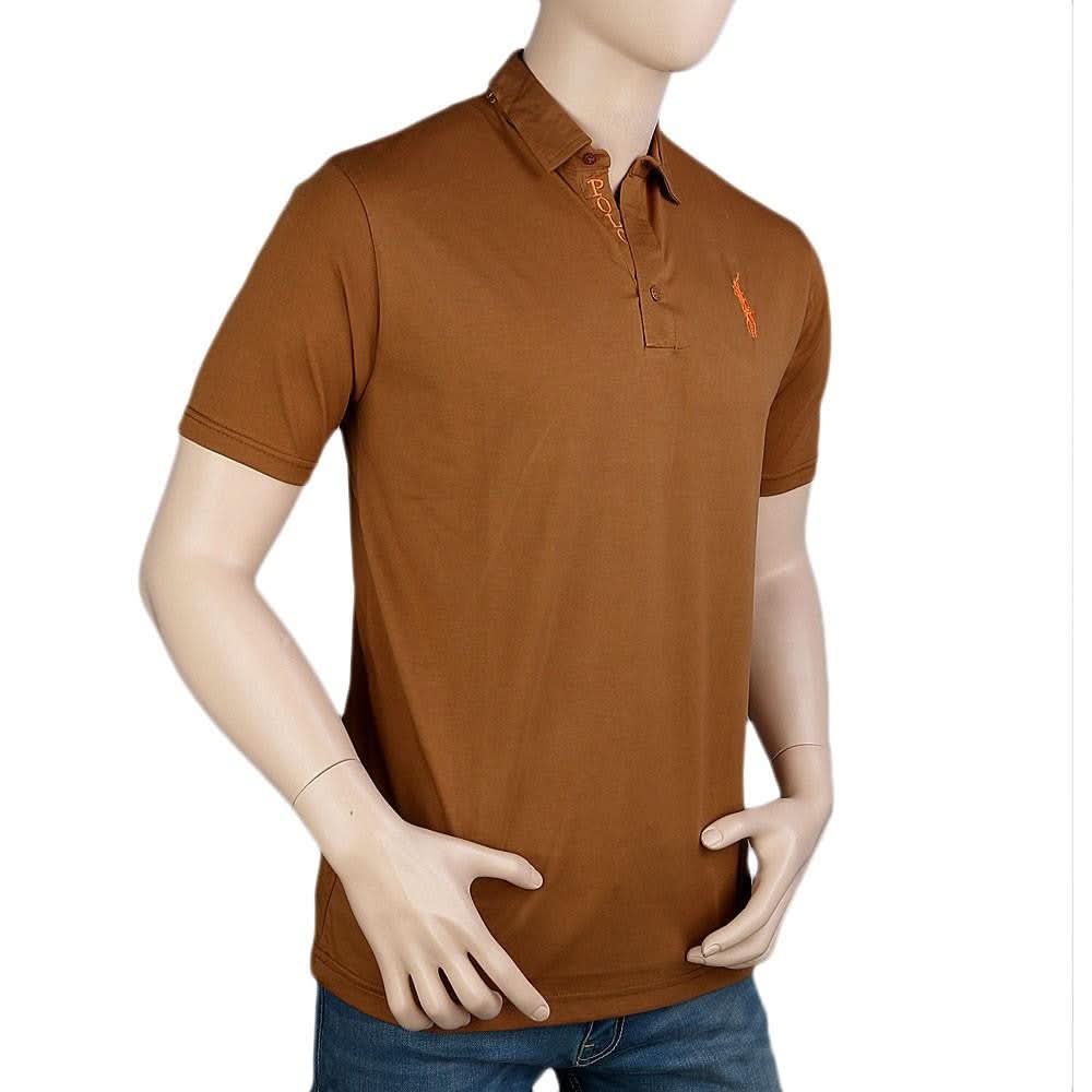 Polo T-Shirt For Men - Brown - Brown - test-store-for-chase-value