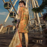 German Embroidered Gold Finch 3 Piece Un-Stitched Suit - test-store-for-chase-value
