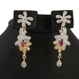 American Diamond Jewellery Set - Maroon - test-store-for-chase-value