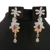 American Diamond Jewellery Set - Maroon - test-store-for-chase-value