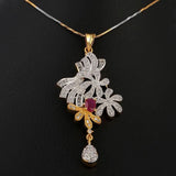 American Diamond Jewellery Set - Maroon - test-store-for-chase-value
