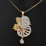 American Diamond Jewellery Set - Peach - test-store-for-chase-value