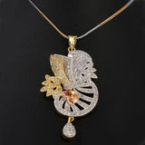 American Diamond Jewellery Set - Peach - test-store-for-chase-value