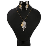 American Diamond Jewellery Set - Silver - test-store-for-chase-value