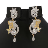 American Diamond Jewellery Set - Silver - test-store-for-chase-value