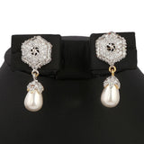 American Diamond Jewellery Set - Silver - test-store-for-chase-value