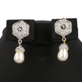 American Diamond Jewellery Set - Silver - test-store-for-chase-value