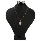 American Diamond Jewellery Set - Silver - test-store-for-chase-value