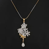 American Diamond Jewellery Set - Silver - test-store-for-chase-value