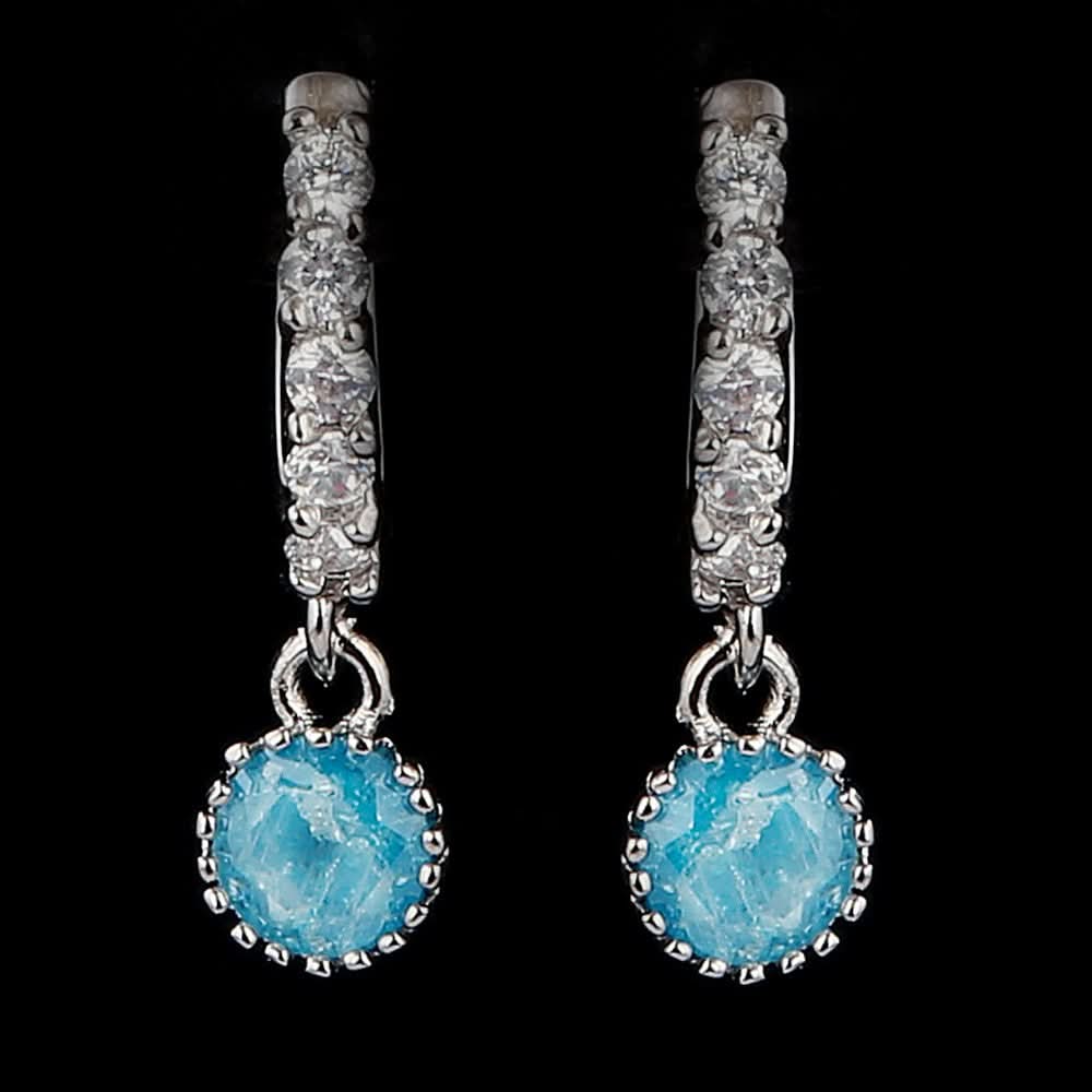 Women's Fancy Earrings - Cyan - test-store-for-chase-value