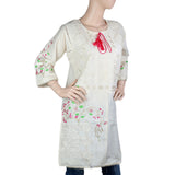 Women's Embroidered Kurti - White - White - test-store-for-chase-value