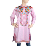 Women's Embroidered Kurti - Pink - Pink - test-store-for-chase-value
