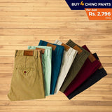 Men's Cotton Chino Pant Pack Of 4 - test-store-for-chase-value
