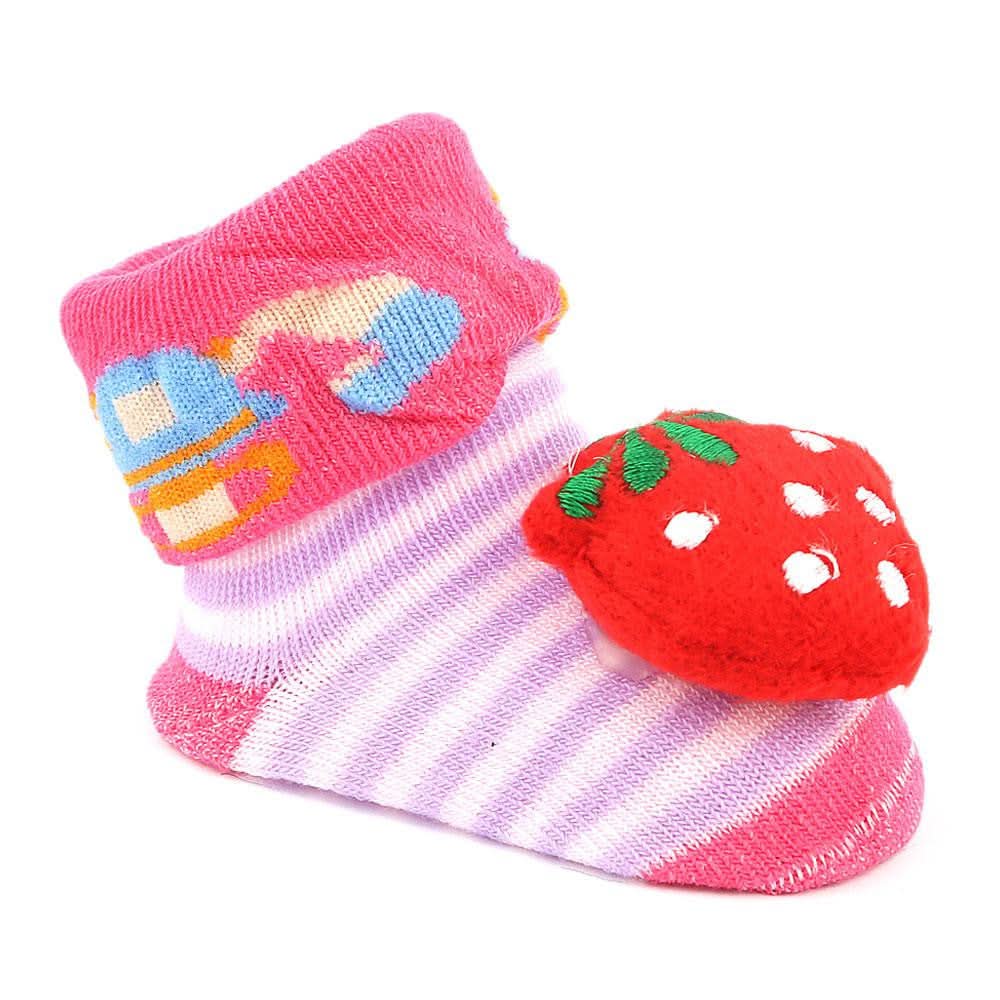 Newborn Booties - Dark Pink - test-store-for-chase-value