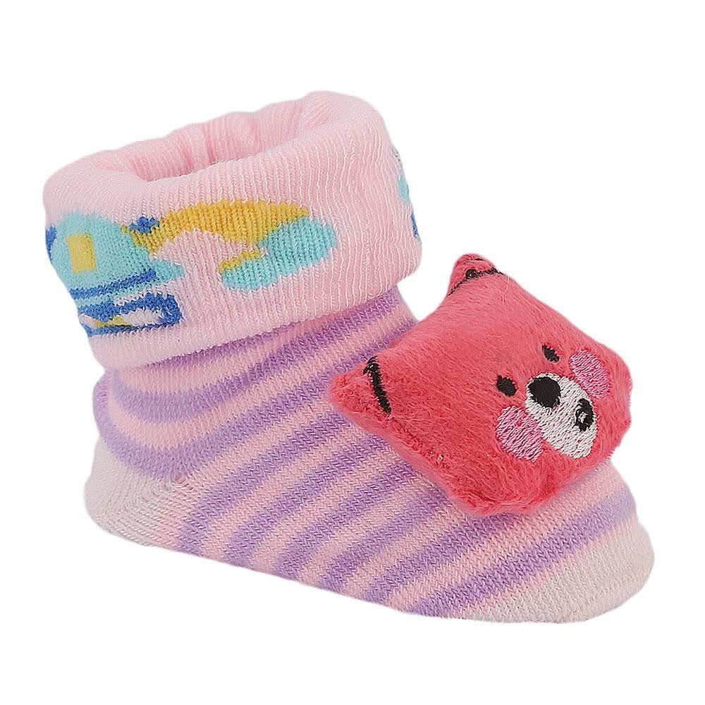 Newborn Booties - Pink - test-store-for-chase-value
