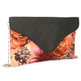 Women's Flower Printed Clutch (1875) - Black, Women, Clutches, Chase Value, Chase Value