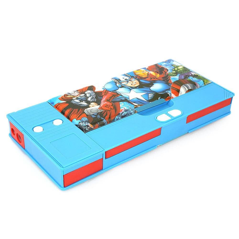 Avengers Double Sided Pencil Box - Blue - test-store-for-chase-value