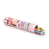 Color Pencil Box 12 Pcs - Pink - test-store-for-chase-value