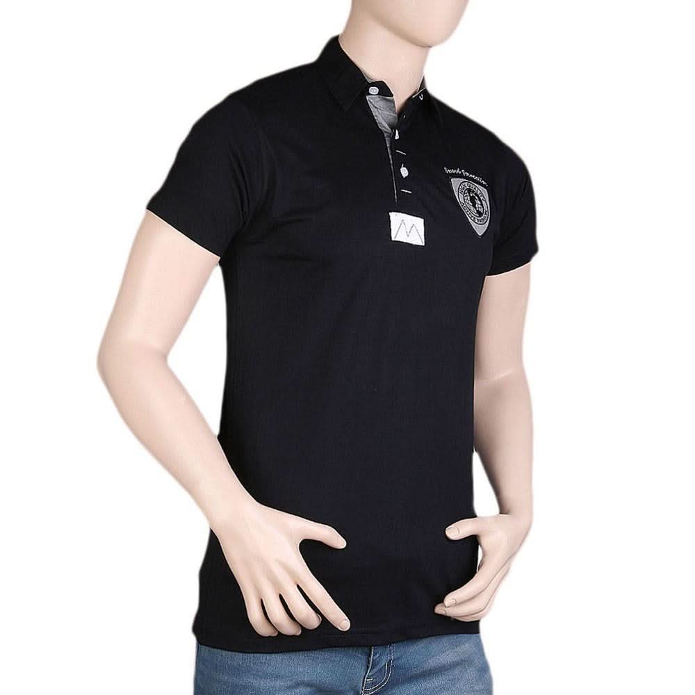 Men's Fancy Polo T-Shirt - Black - test-store-for-chase-value