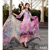 Dahlia Embroidered Spring Summer Lawn 3 Piece Un-Stitched Suit - 4405 - test-store-for-chase-value
