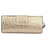 Women's Crocodile Pattern Clutch - Beige - test-store-for-chase-value