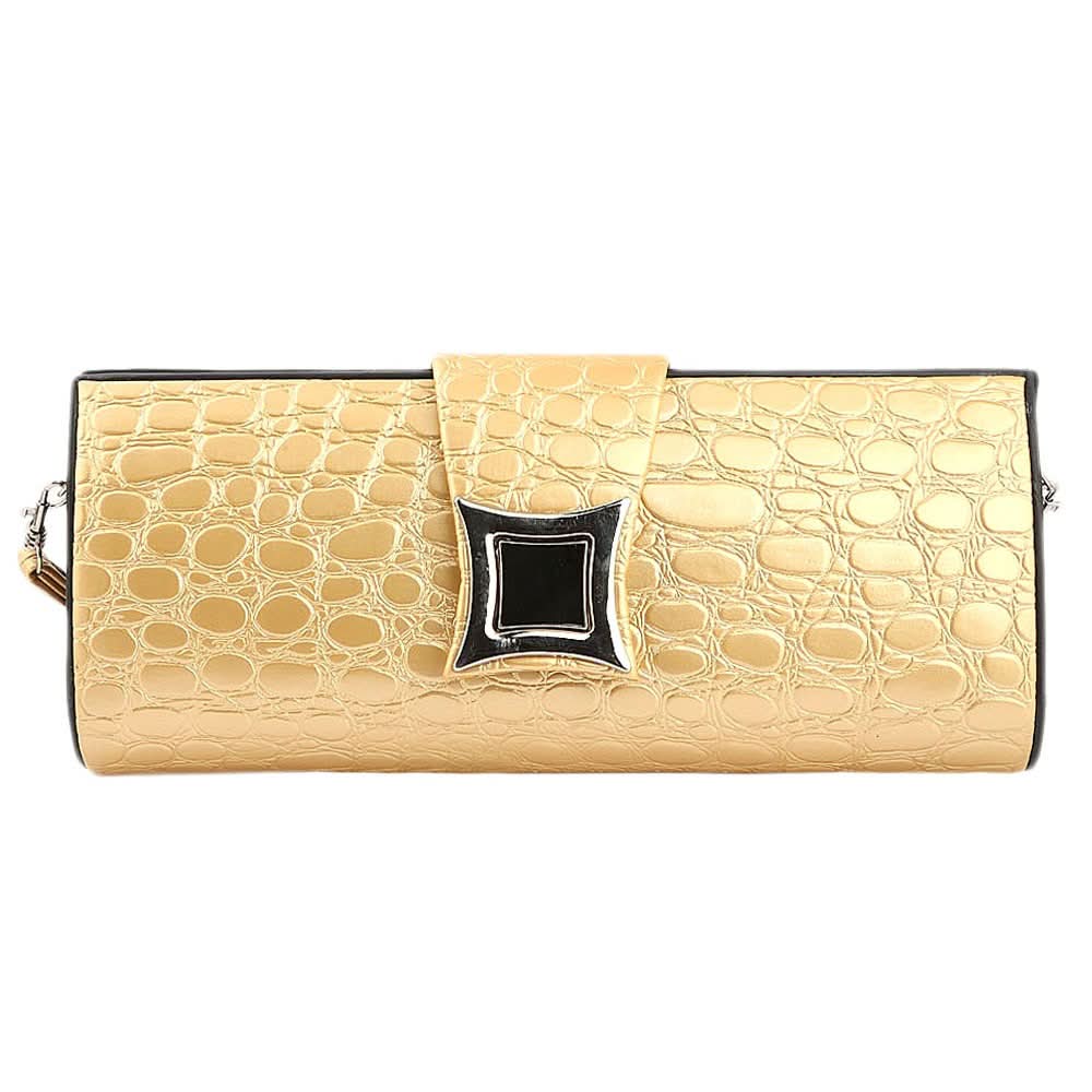 Women's Crocodile Pattern Clutch - Yellow - test-store-for-chase-value