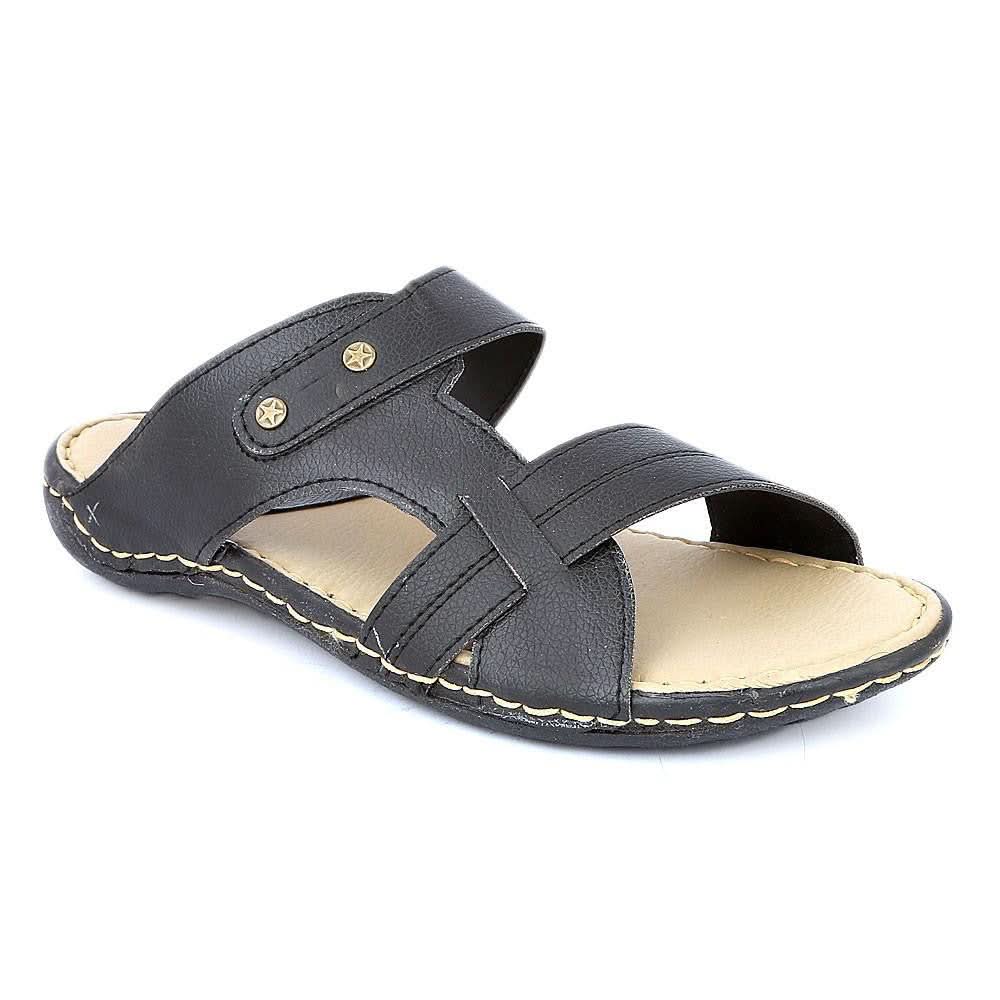 Men's Slippers (R-36) - Black - test-store-for-chase-value