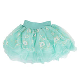 Girls Fancy Net Skirt - Cyan - test-store-for-chase-value