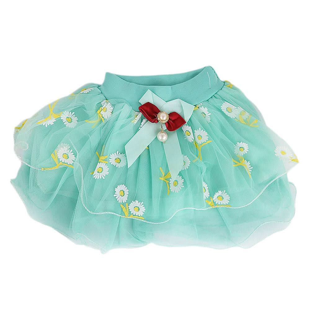 Girls Fancy Net Skirt - Cyan - test-store-for-chase-value
