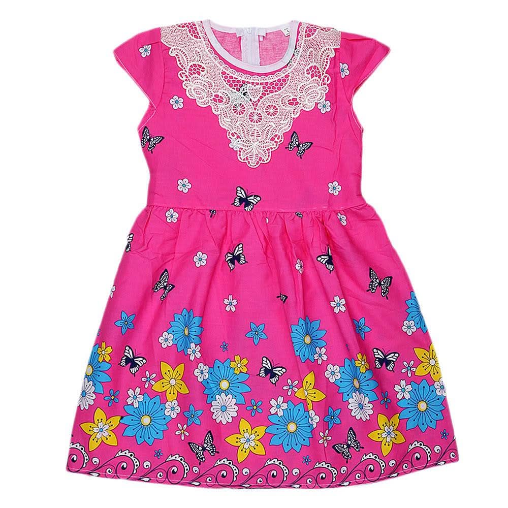 Girls Fancy Frock - Pink - test-store-for-chase-value