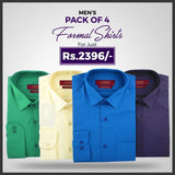 Men's Formal Shirt Pack Of 4, Men, Shirts, Chase Value, Chase Value