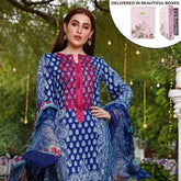 Zobia Noor Embroidered Lawn 3 Piece Un-Stitched Suit - ZN-06B, Women, 3Pcs Shalwar Suit, Salam's Textiles, Chase Value