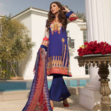 Zobia Noor Embroidered Lawn 3 Piece Un-Stitched Suit - A4, Women, 3Pcs Shalwar Suit, Salam's Textiles, Chase Value