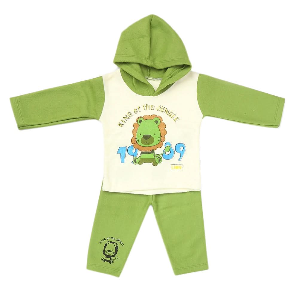 Newborn Boy Full Sleeves Polar Suit - Green, Kids, NB Boys Sets And Suits, Chase Value, Chase Value