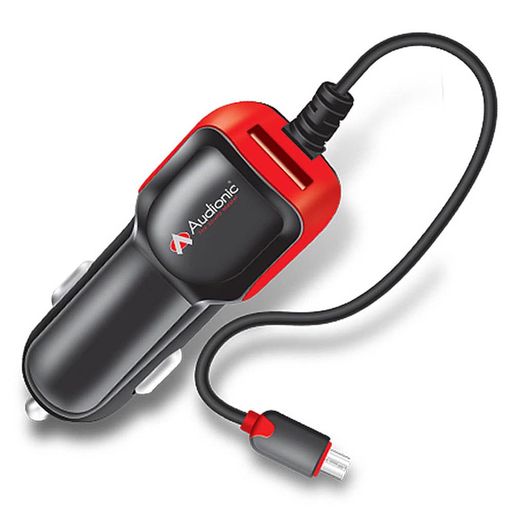 Audionic Premium Car Charger With Cable (S-200) - Black, Home & Lifestyle, Mobile Charger, Chase Value, Chase Value