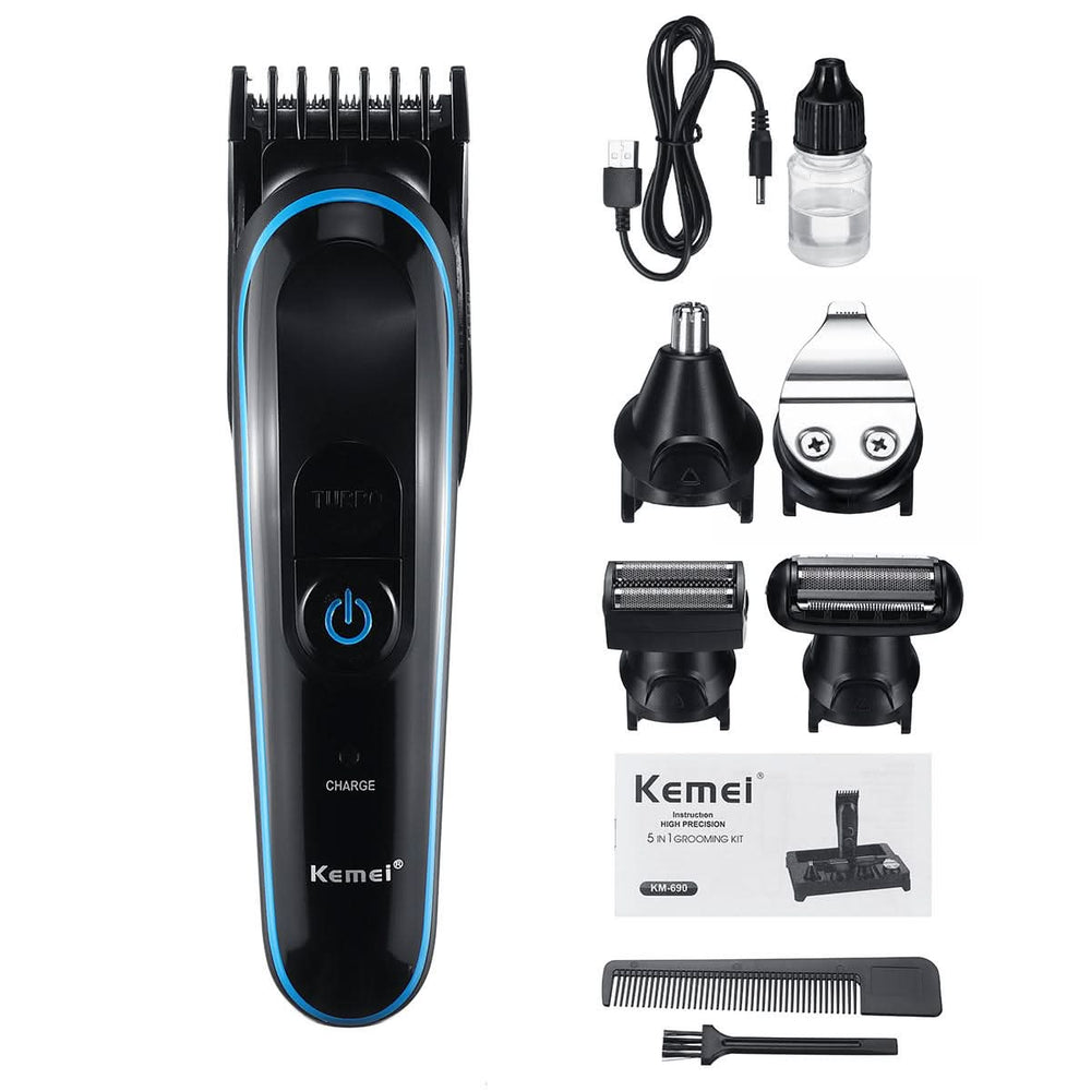Kemei 5 in 1 Grooming Kit KM-690, Home & Lifestyle, Shaver & Trimmers, Kemei, Chase Value