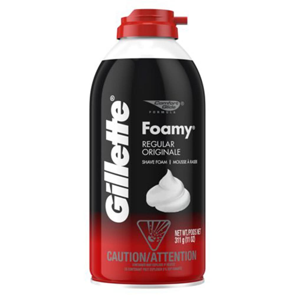Gillette Foamy Shaving Cream Regular - 311 g, Beauty & Personal Care, After Shaves, P&G, Chase Value