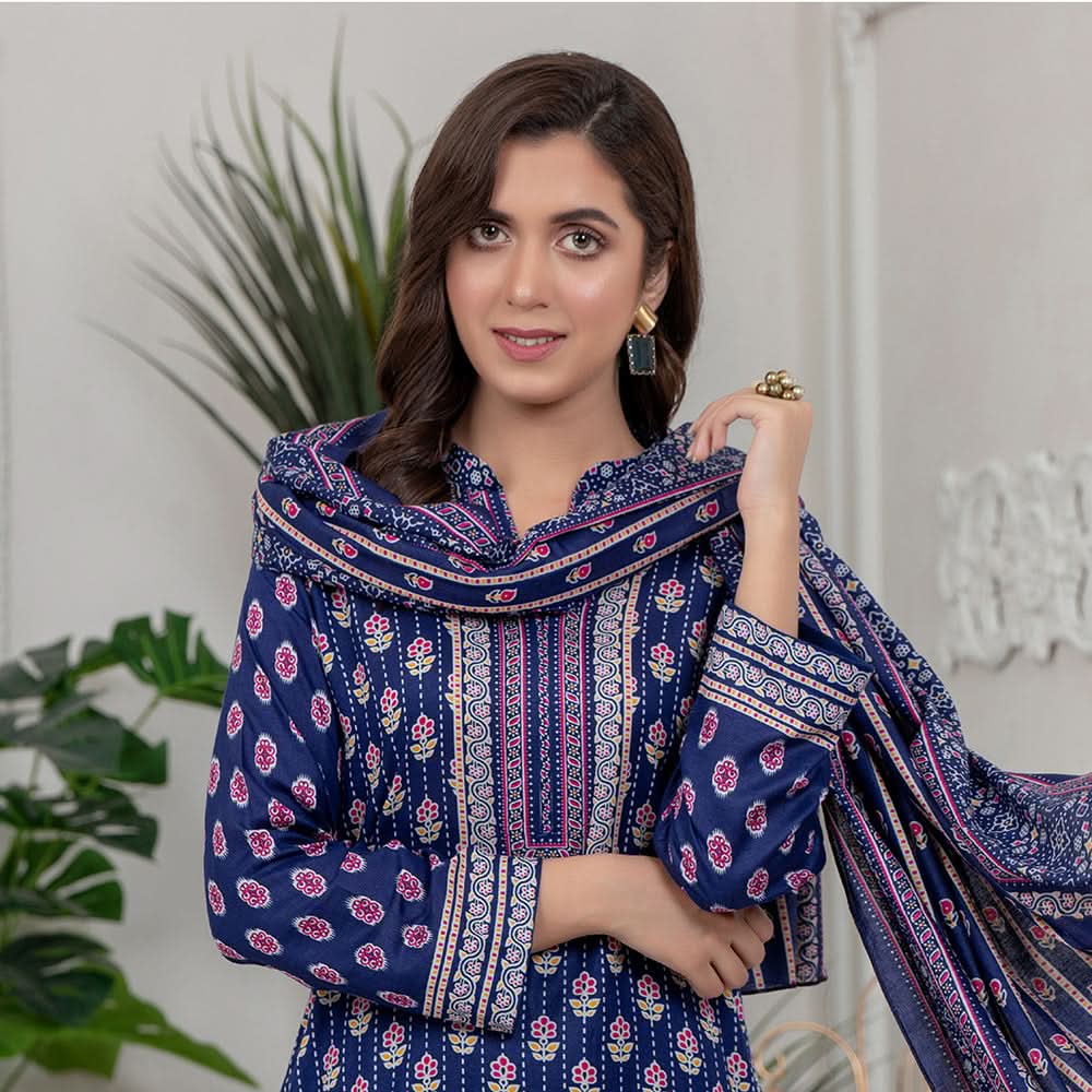 Sahil Printed Lawn 3 Pcs Un-Stitched Suit Vol 4 - 1, Women, 3Pcs Shalwar Suit, ZS Textiles, Chase Value
