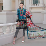 Monsoon Printed Lawn 3 Piece Un-Stitched Suit Vol 2 - 1 B, Women, 3Pcs Shalwar Suit, Al-Zohaib Textiles, Chase Value
